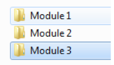 Create a folder for each module