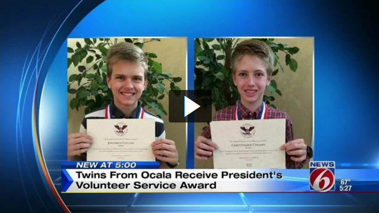 Click Orlando - Twins Recognized for Volunteer Service